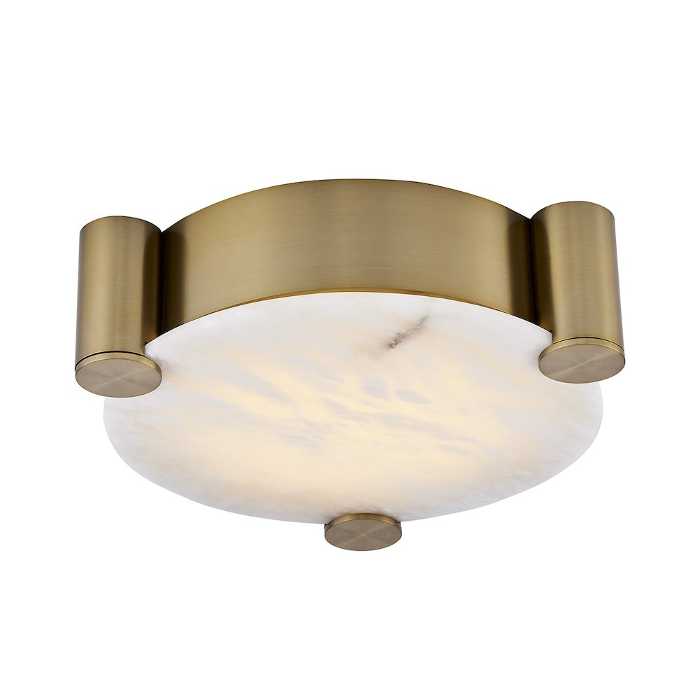 Lumba 17-in (23-watt) LED Winter Brass Flush Mount. Picture 1