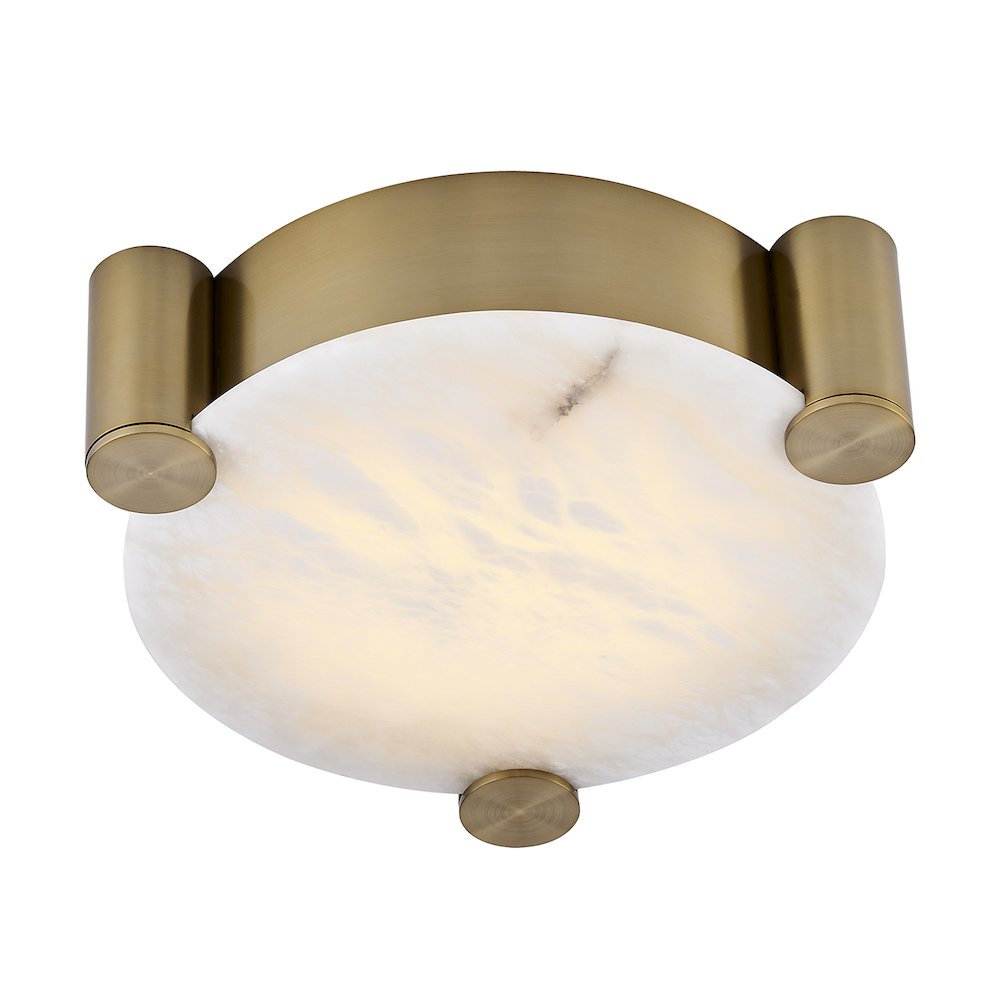 Lumba 17-in (23-watt) LED Winter Brass Flush Mount. Picture 2