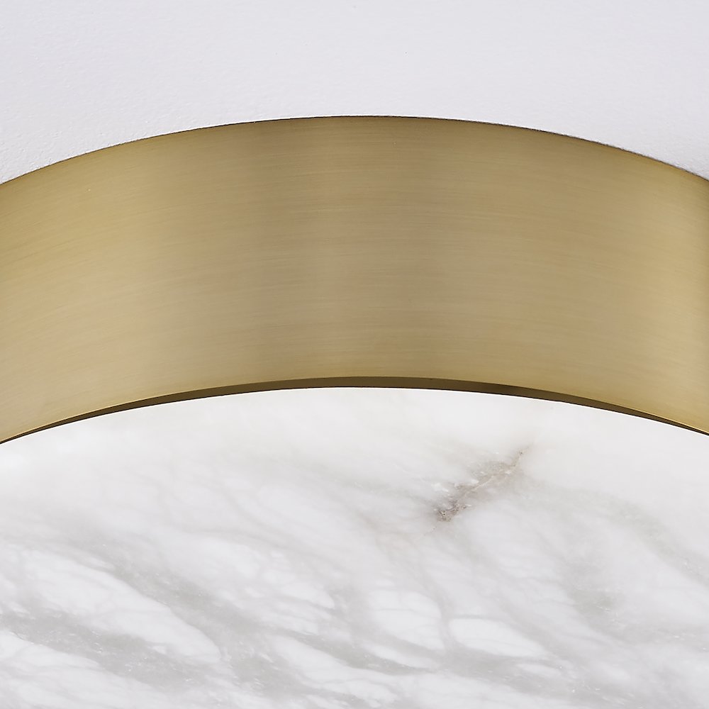 Lumba 17-in (23-watt) LED Winter Brass Flush Mount. Picture 4