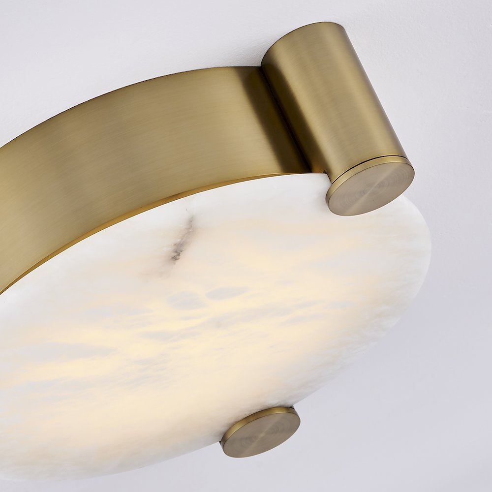 Lumba 17-in (23-watt) LED Winter Brass Flush Mount. Picture 5