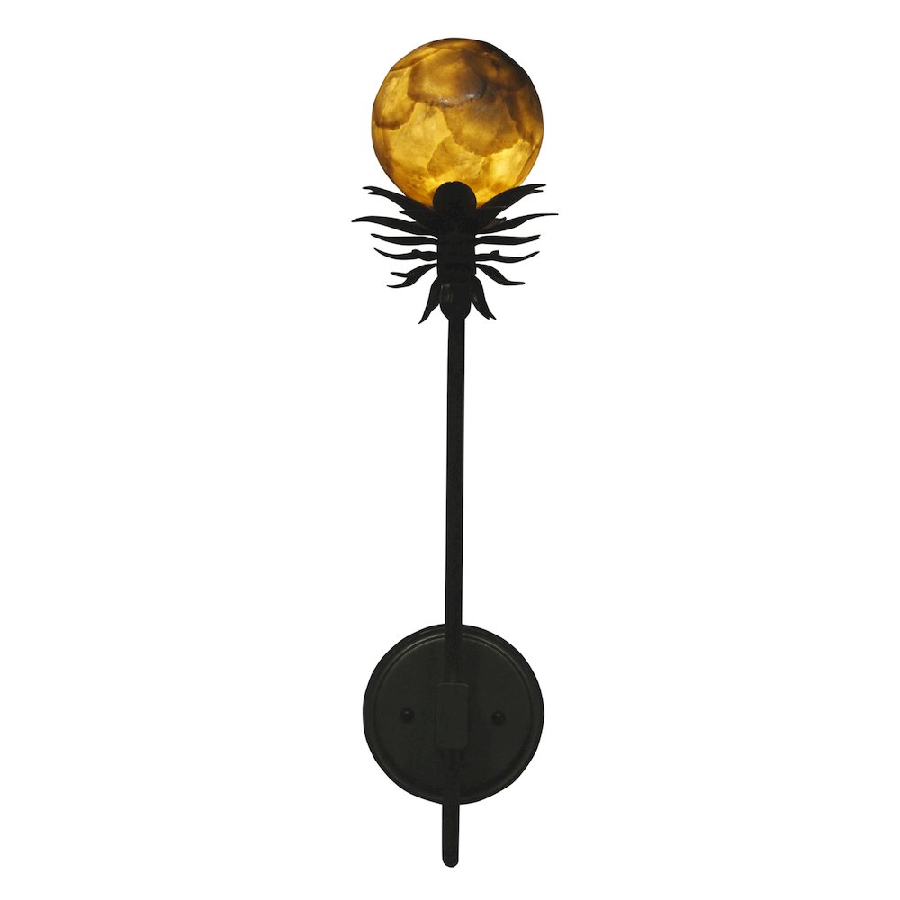 Florette 6.5-in 1 Light (25-watt) Modern Gold Wall Sconce. Picture 11