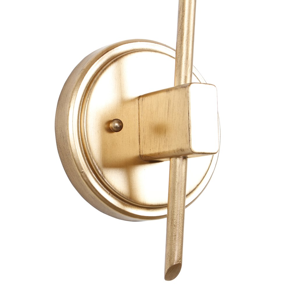 Florette 6.5-in 1 Light (25-watt) Modern Gold Wall Sconce. Picture 7