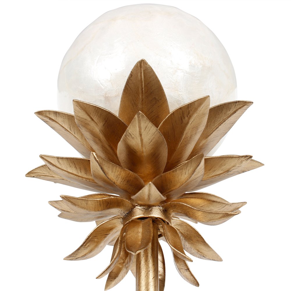 Florette 6.5-in 1 Light (25-watt) Modern Gold Wall Sconce. Picture 9