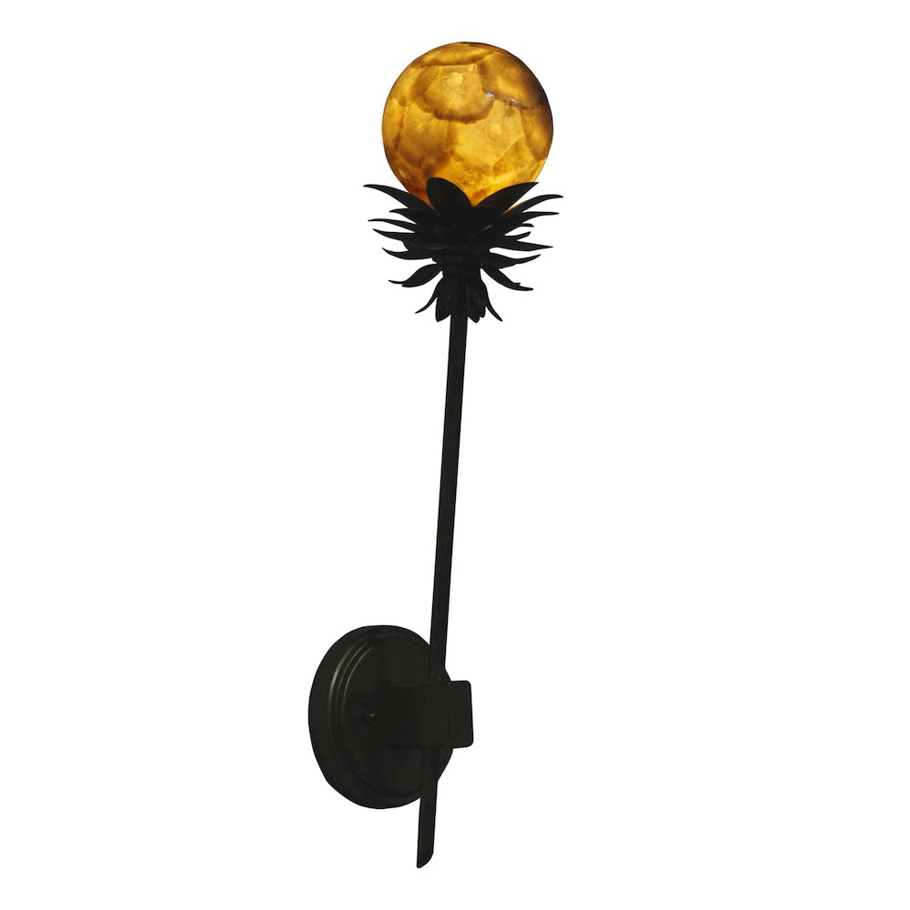 Florette 6.5-in 1 Light (25-watt) Modern Gold Wall Sconce. Picture 12