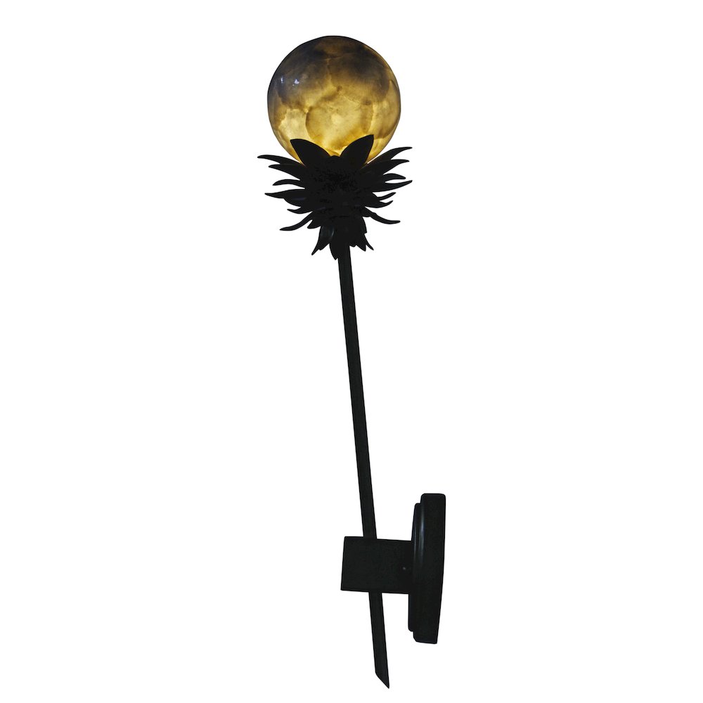 Florette 6.5-in 1 Light (25-watt) Modern Gold Wall Sconce. Picture 13