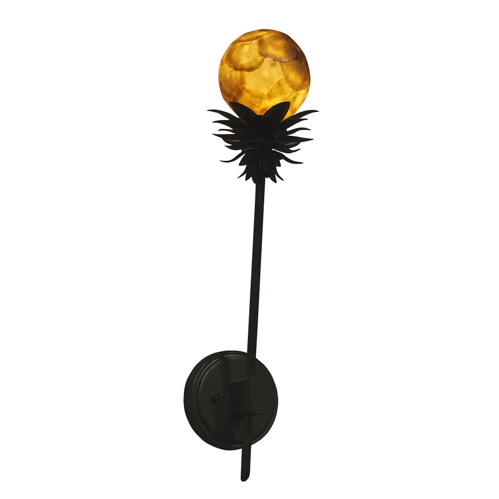 Florette 6.5-in 1 Light (25-watt) Modern Gold Wall Sconce. Picture 14