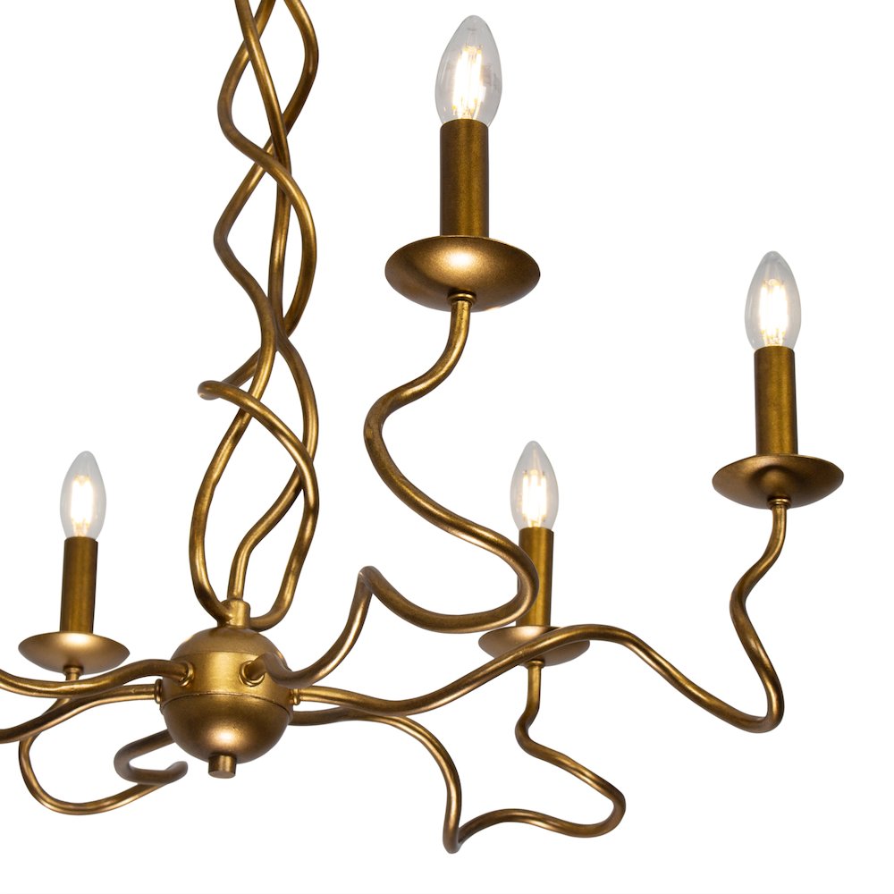 Rizo 28-in 6 Light (40-watt) Oil Rubbed Bronze Chandelier. Picture 5