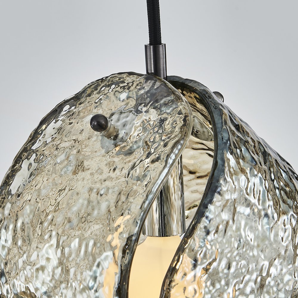 Pallina 7.5-in 1 Light (40-watt) Satin Black Nickel Pendant. Picture 6