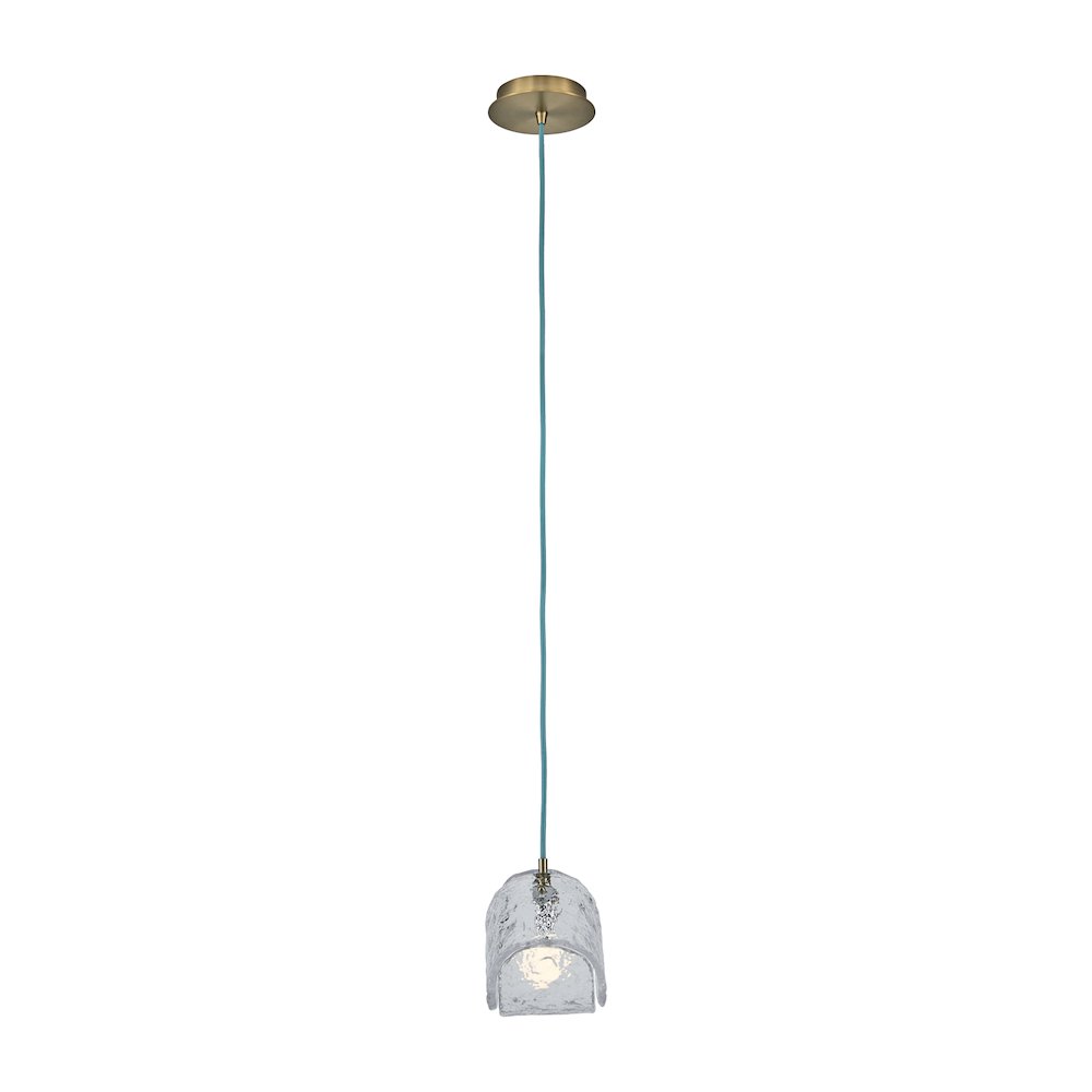Pallina 7.5-in 1 Light (40-watt) Winter Brass Pendant. Picture 1