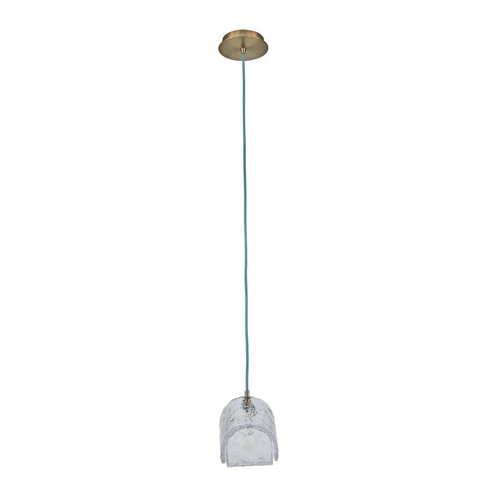 Pallina 7.5-in 1 Light (40-watt) Winter Brass Pendant. Picture 2