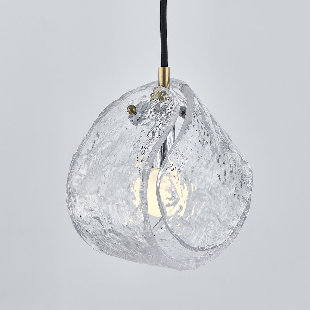 Pallina 7.5-in 1 Light (40-watt) Winter Brass Pendant. Picture 2