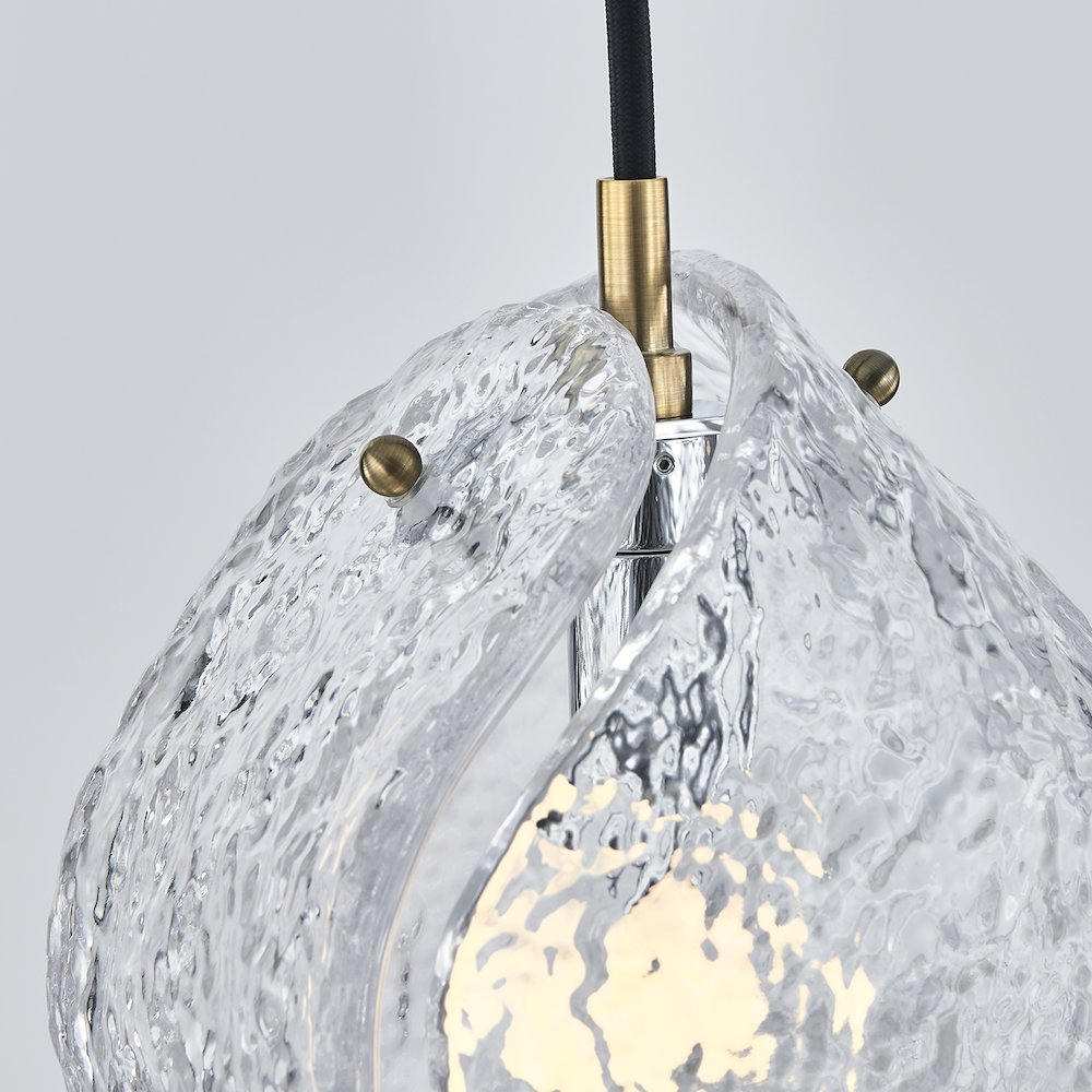 Pallina 7.5-in 1 Light (40-watt) Winter Brass Pendant. Picture 3