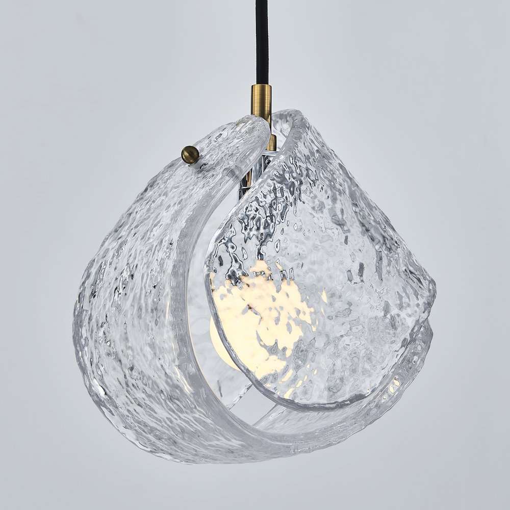 Pallina 7.5-in 1 Light (40-watt) Winter Brass Pendant. Picture 4