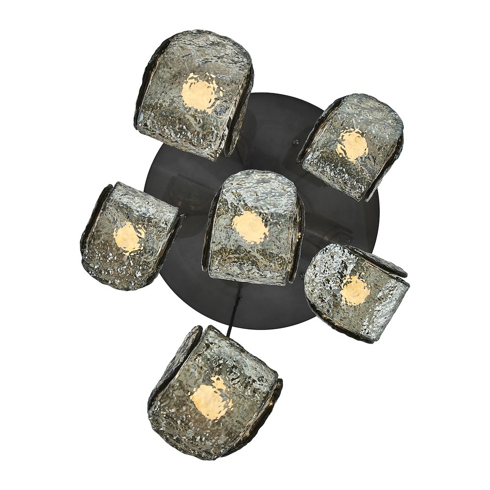 Pallina 24-in 6 Light (40-watt) Satin Black Nickel Chandelier. Picture 2