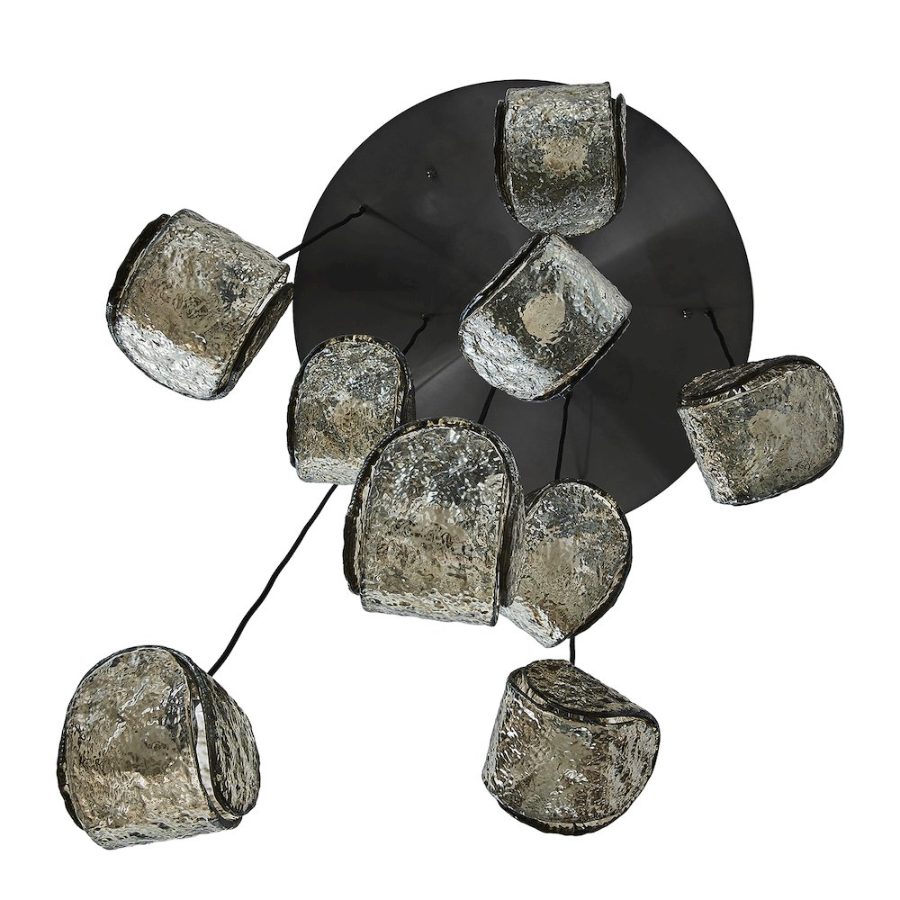 Pallina 32-in 9 Light (40-watt) Satin Black Nickel Chandelier. Picture 4