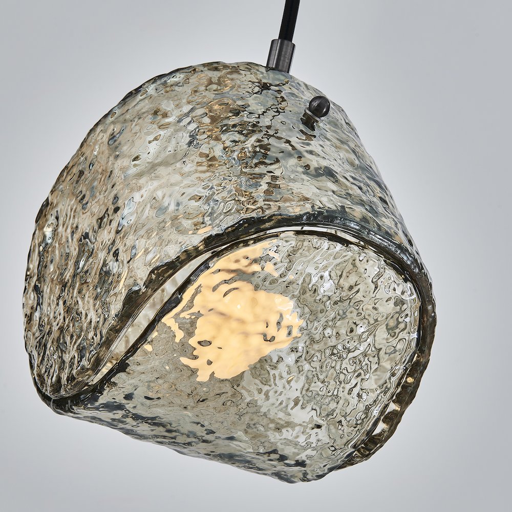 Pallina 32-in 9 Light (40-watt) Satin Black Nickel Chandelier. Picture 7