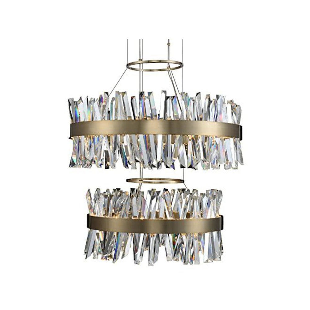 Glacier 25 + 32 Inch 2 Tier LED Round Pendant. Picture 1