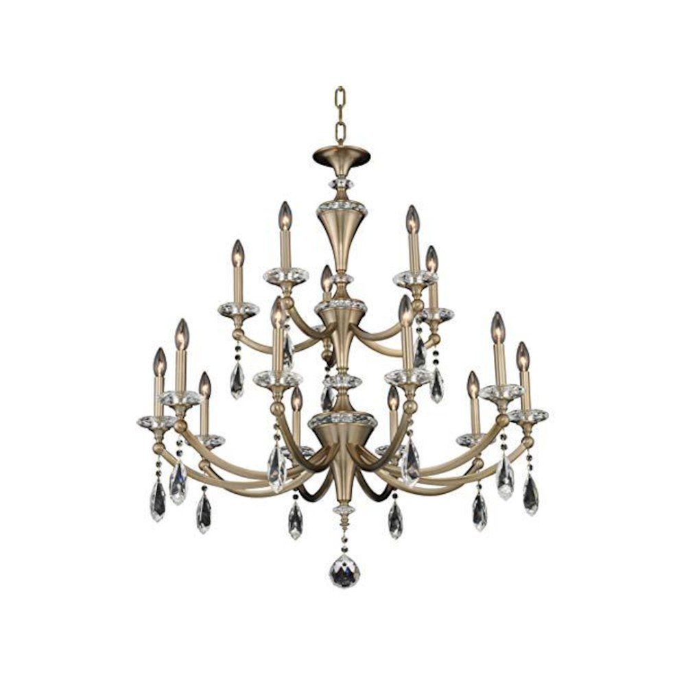 Floridia (10+5) Light 2 Tier Chandelier. Picture 1