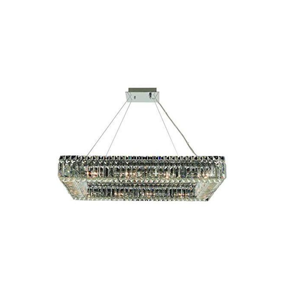 Baguette 29 Inch Rectangular Pendant. Picture 1