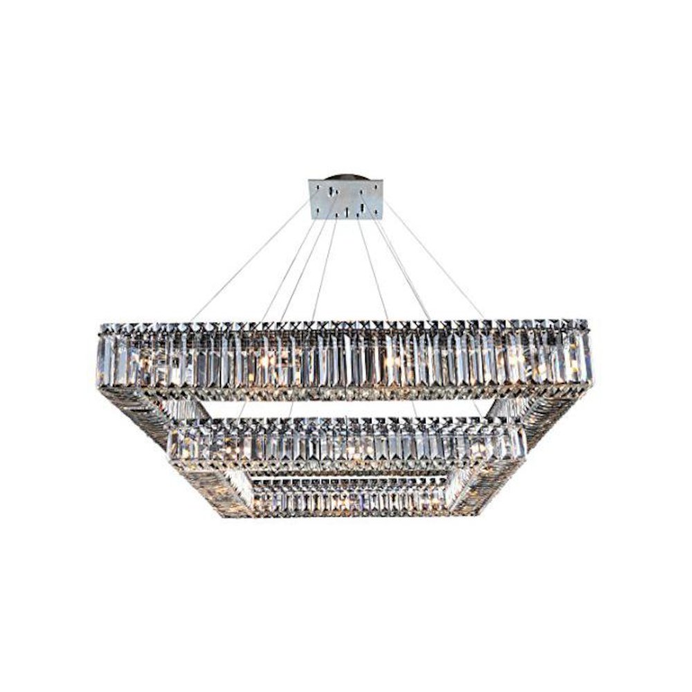Quadro 35 Inch Square 2 Tier Pendant. Picture 1