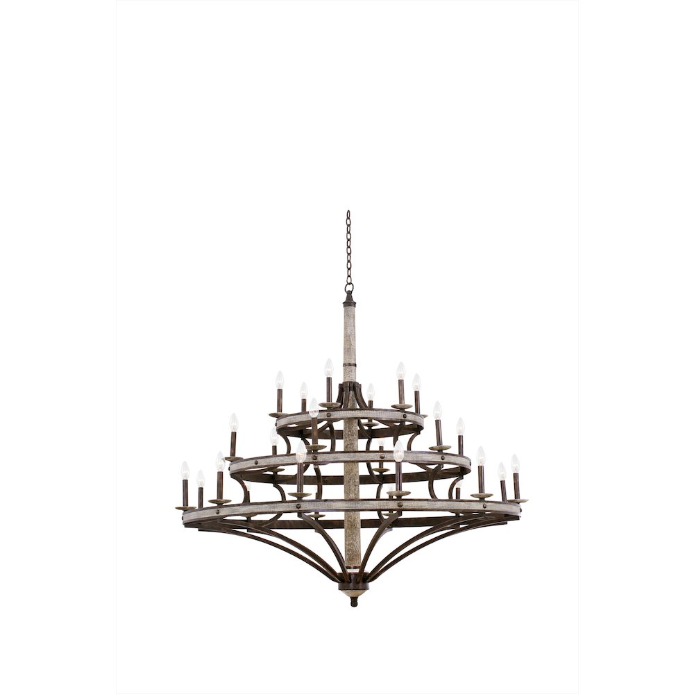 Coronado (12+6+6) Light 3 Tier Chandelier. Picture 1