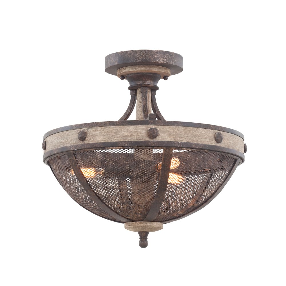 Coronado 16 Inch Semi Flush Mount. Picture 1