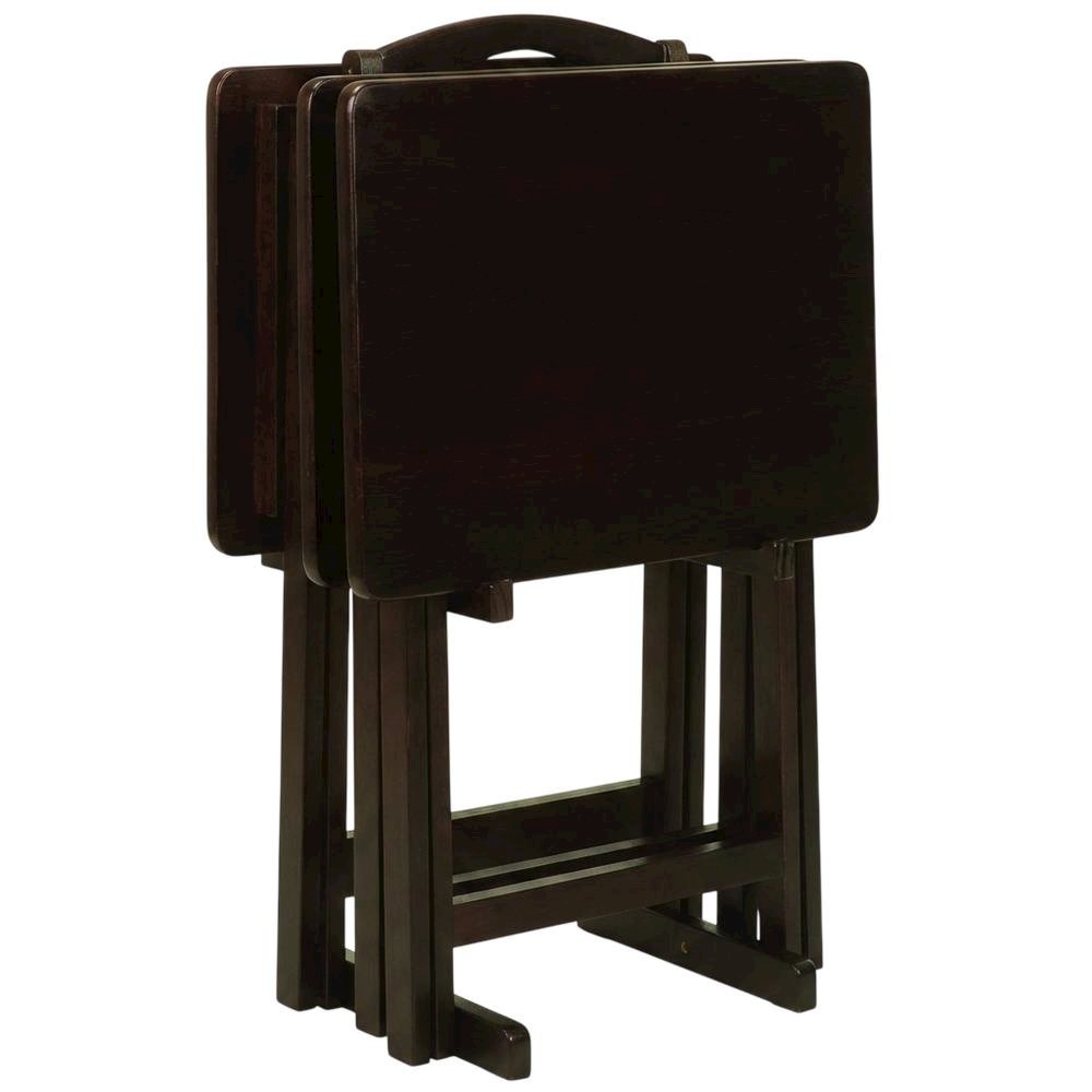Espresso, Tray Table, Removable Tray Top, Quality Build. Picture 1