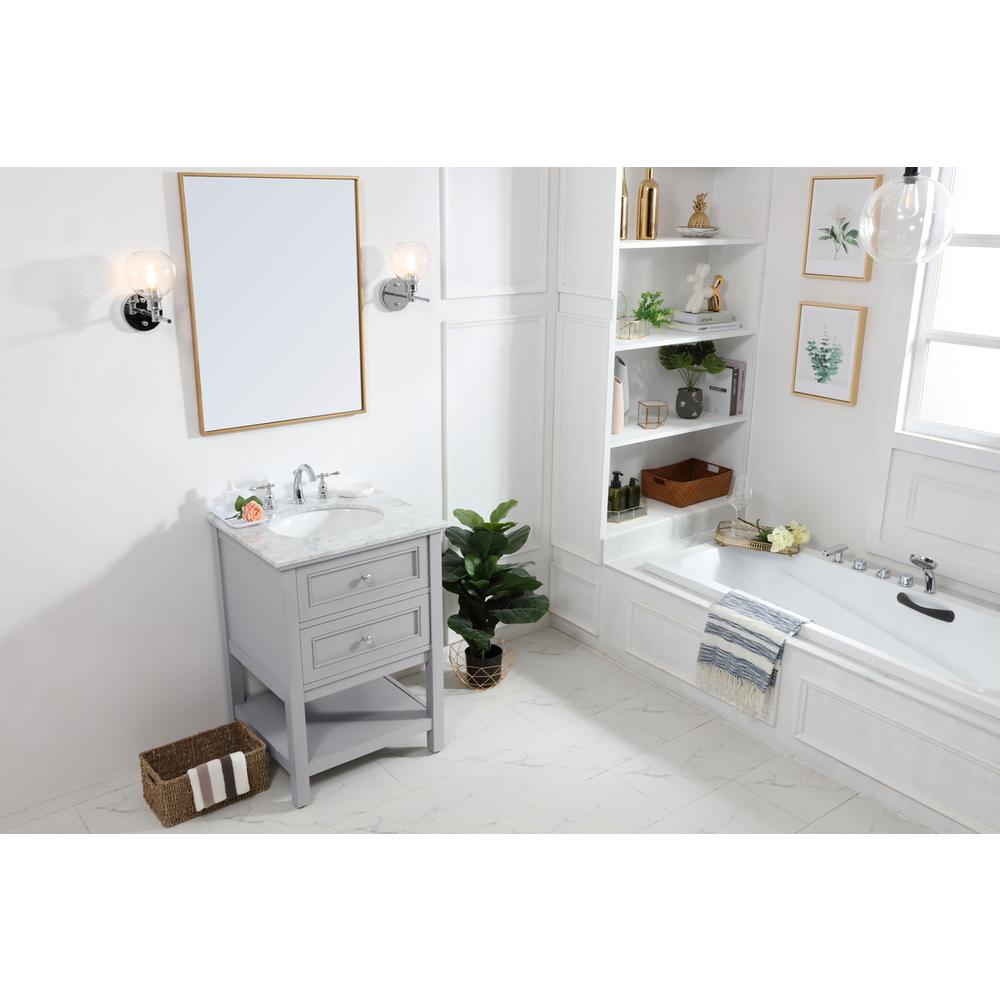 24 in. Single bathroom vanity set in Grey. Picture 10