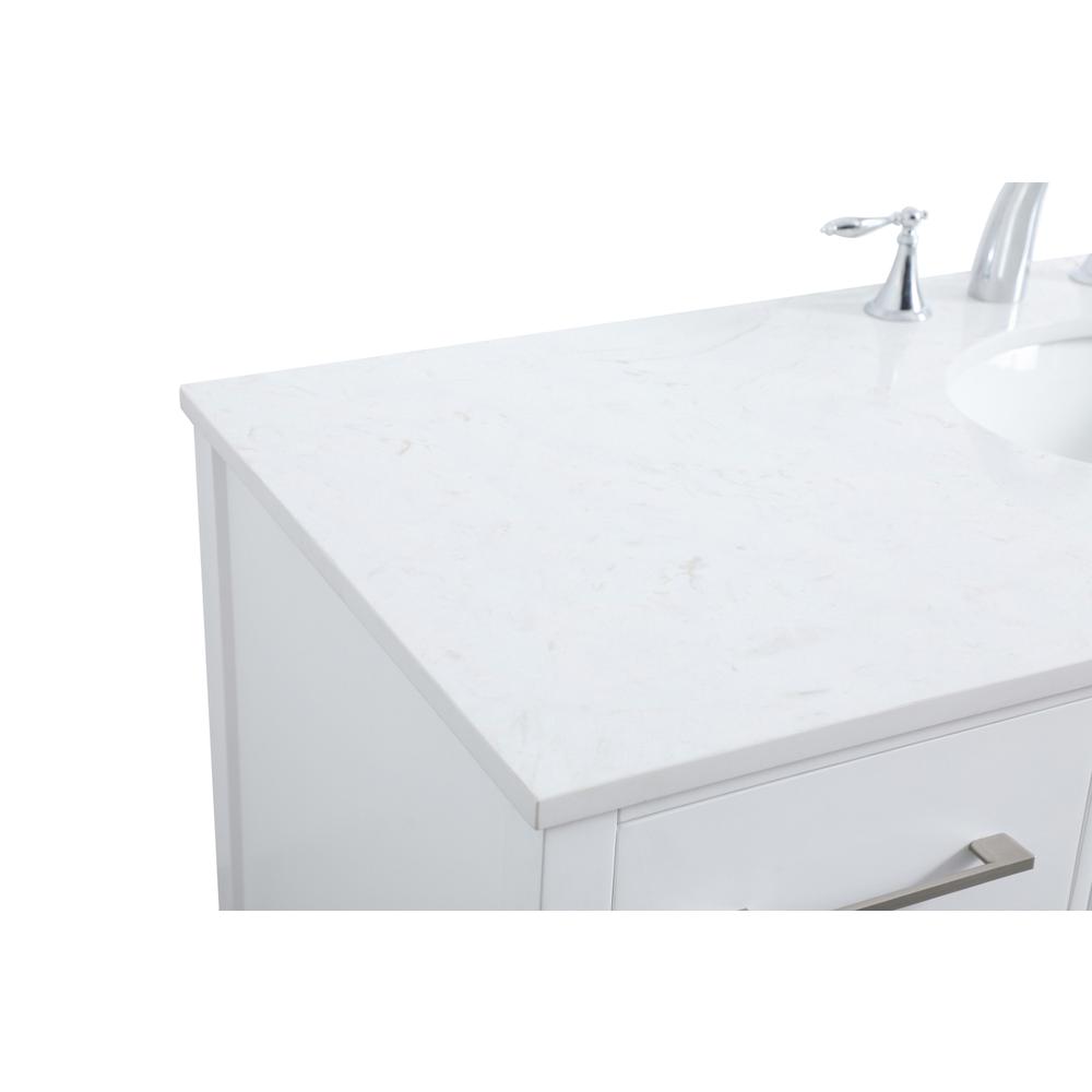 54 Inch SIngle Bathroom Vanity In White. Picture 11
