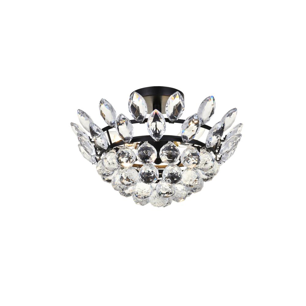 Emilia 14 inch flush mount in black. Picture 2