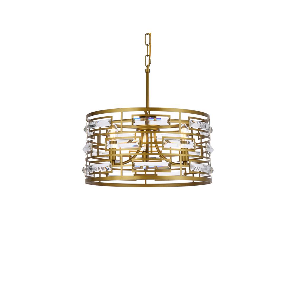 Kennedy 16.5 inch pendant in brass. Picture 2