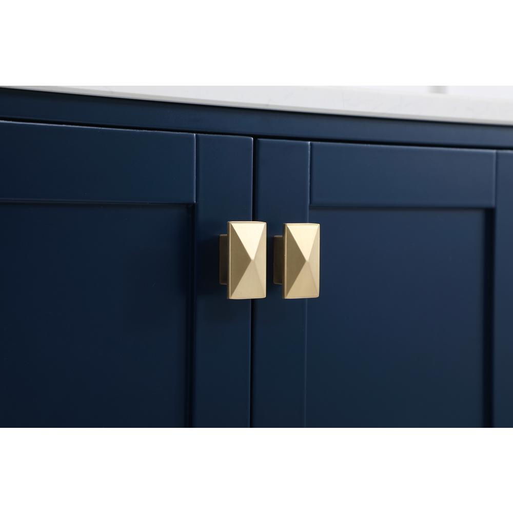36 inch Single Bathroom Vanity in Blue with Backsplash. Picture 13