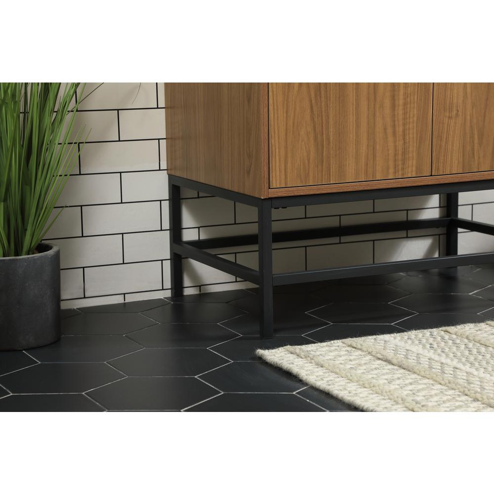 30 inch Single bathroom vanity in walnut brown. Picture 6
