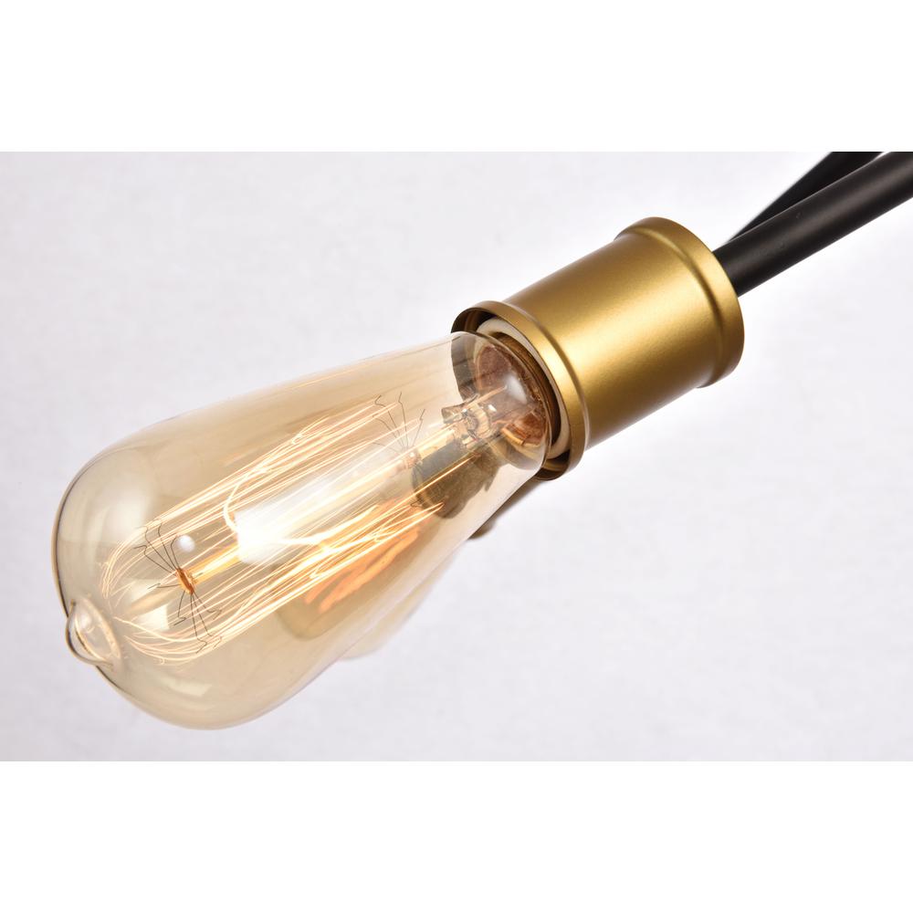 Axel Collection Chandelier D27.2 H32.5 Lt:10 Black and Brass Finish. Picture 4