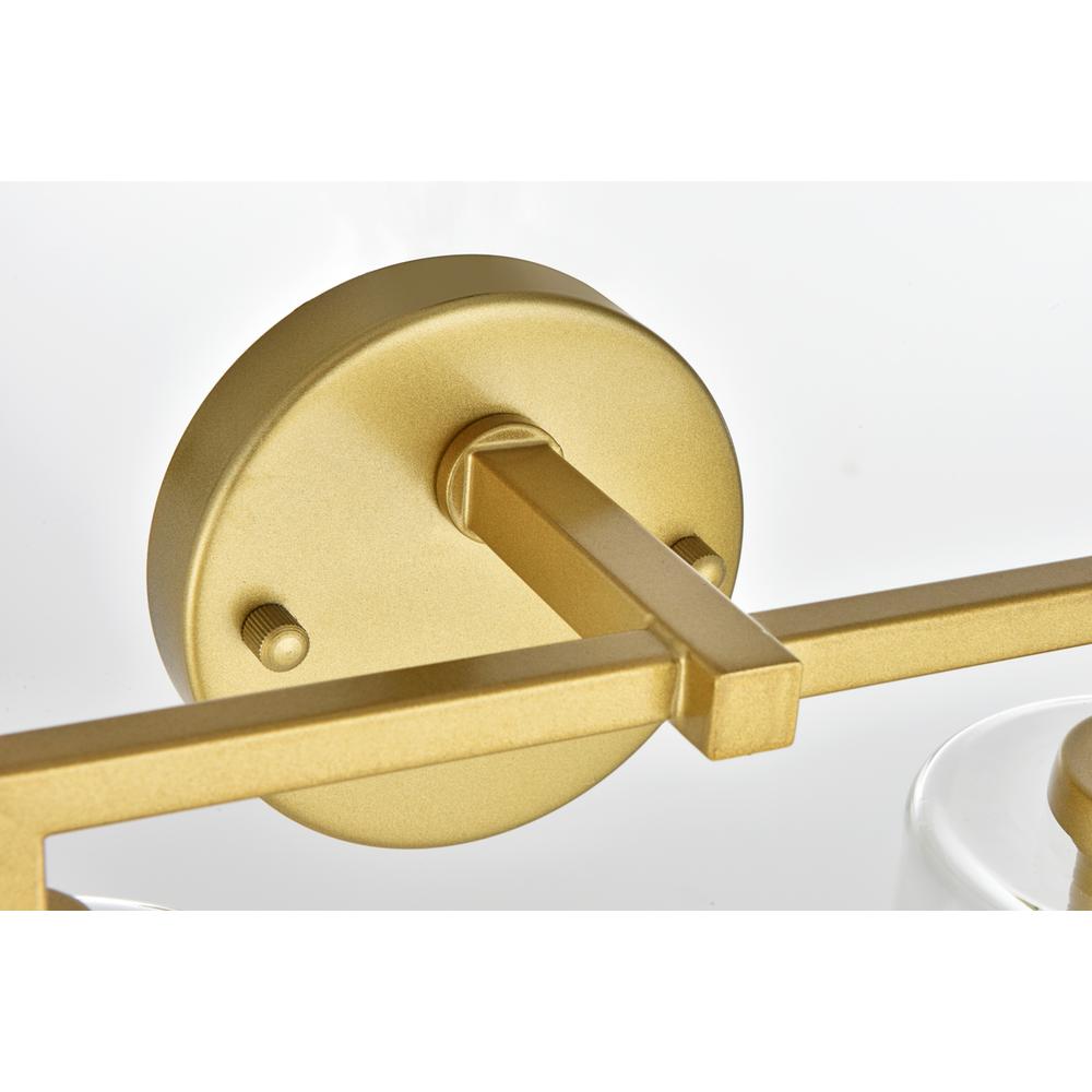 Mayson 4 light Brass and Clear Bath Sconce. Picture 4