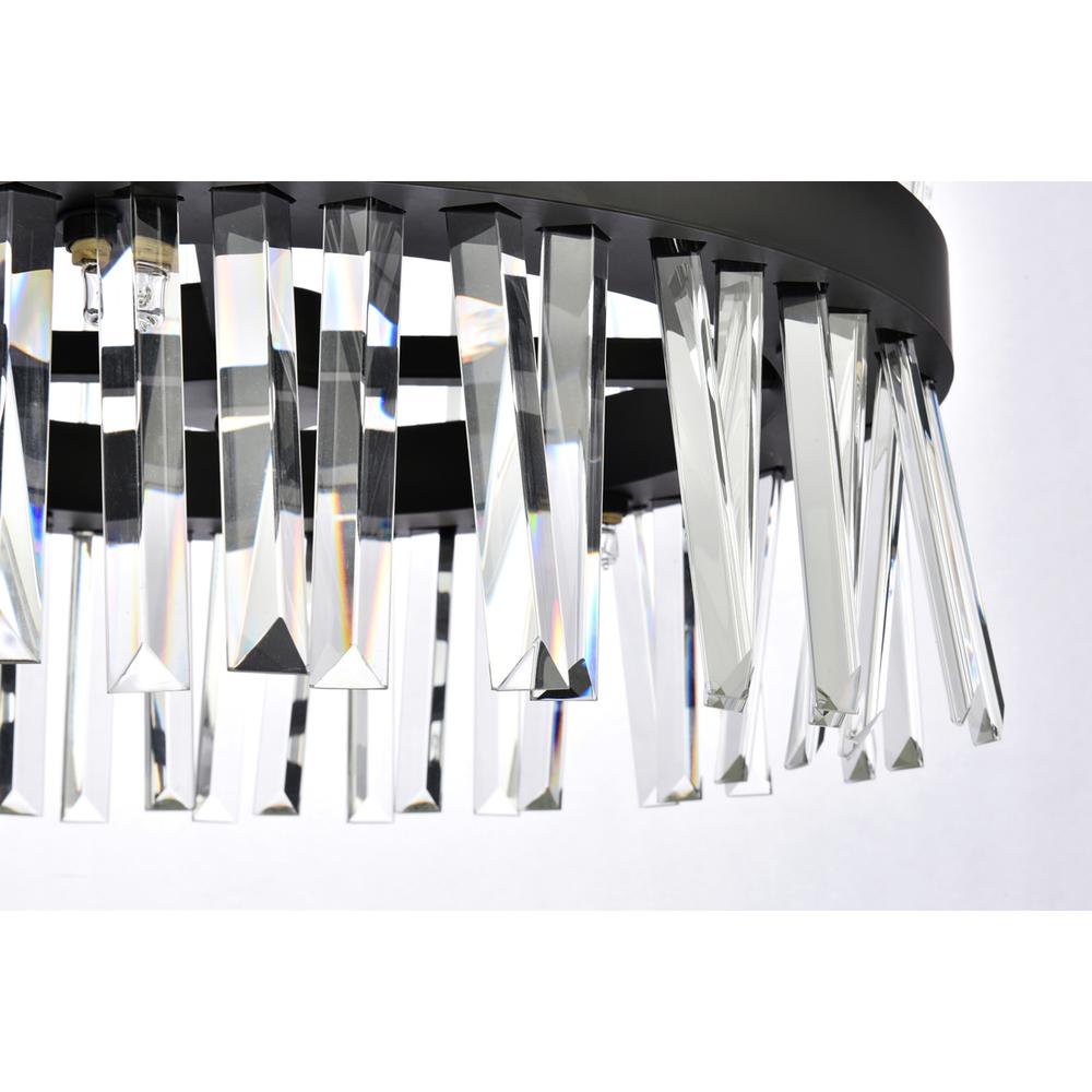 Serephina 20 inch crystal round pendant light in black. Picture 5