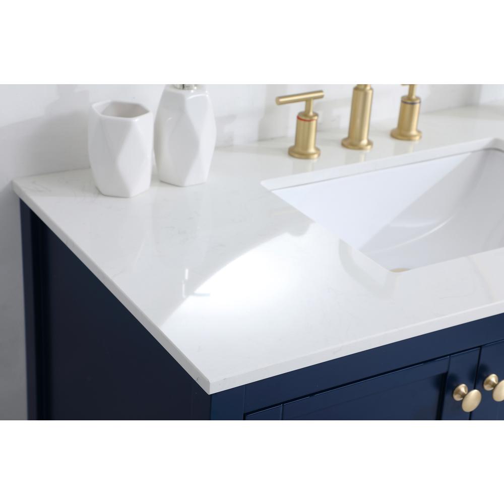 42 inch Single Bathroom Vanity in Blue. Picture 5