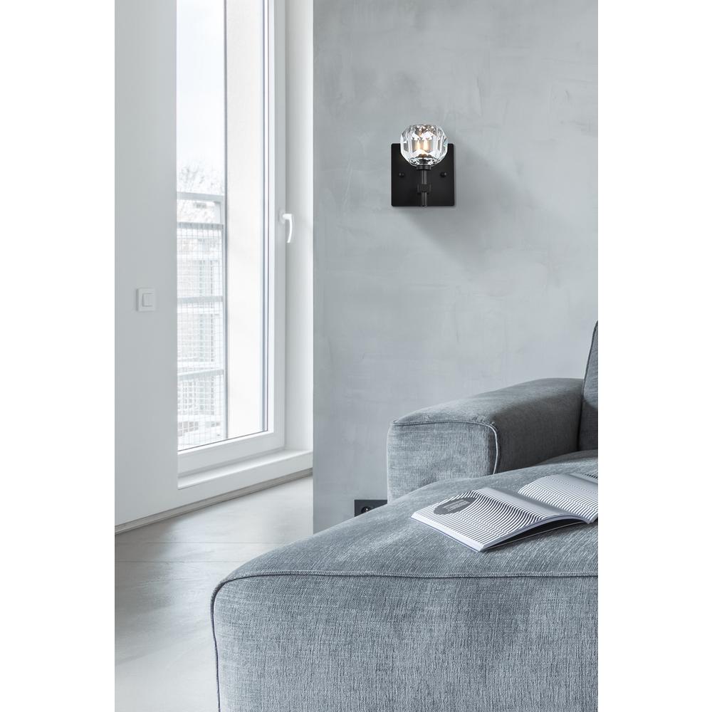 Graham 1 Light Wall Sconce in Black. Picture 7