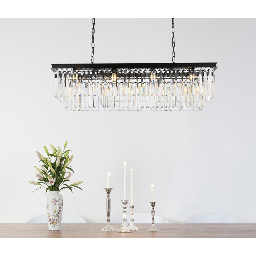 Sydney 12 light Matte Black Chandelier Clear Royal Cut Crystal. Picture 8
