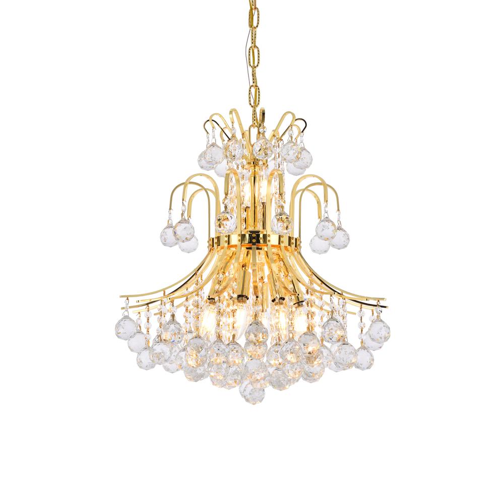 Toureg 10 light Gold Pendant Clear Royal Cut Crystal. Picture 2
