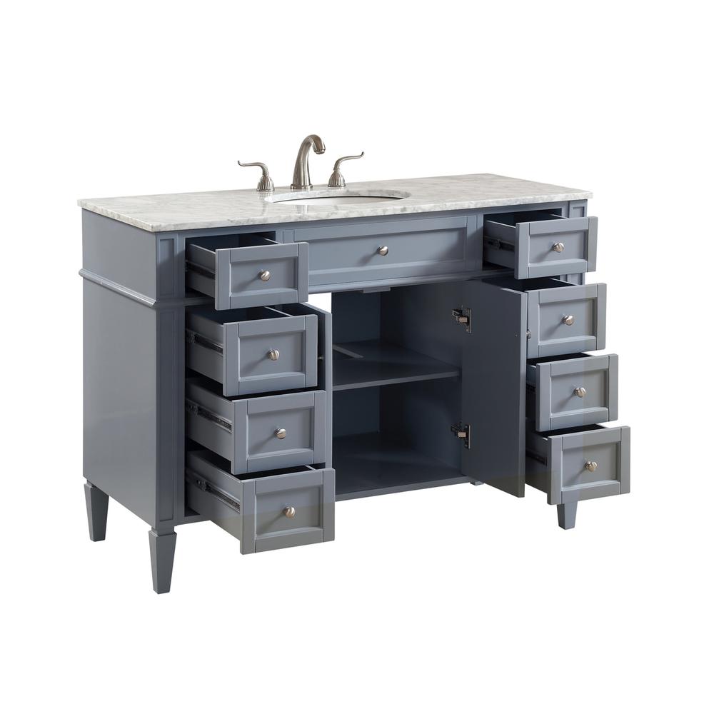 48 In. Single Bathroom Vanity Set In Grey. Picture 2