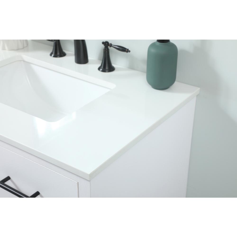 30 inch Single bathroom vanity in white. Picture 8