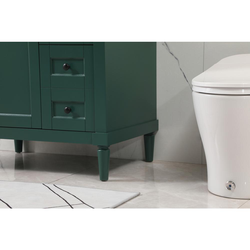 32 inch Single bathroom vanity in green. Picture 6