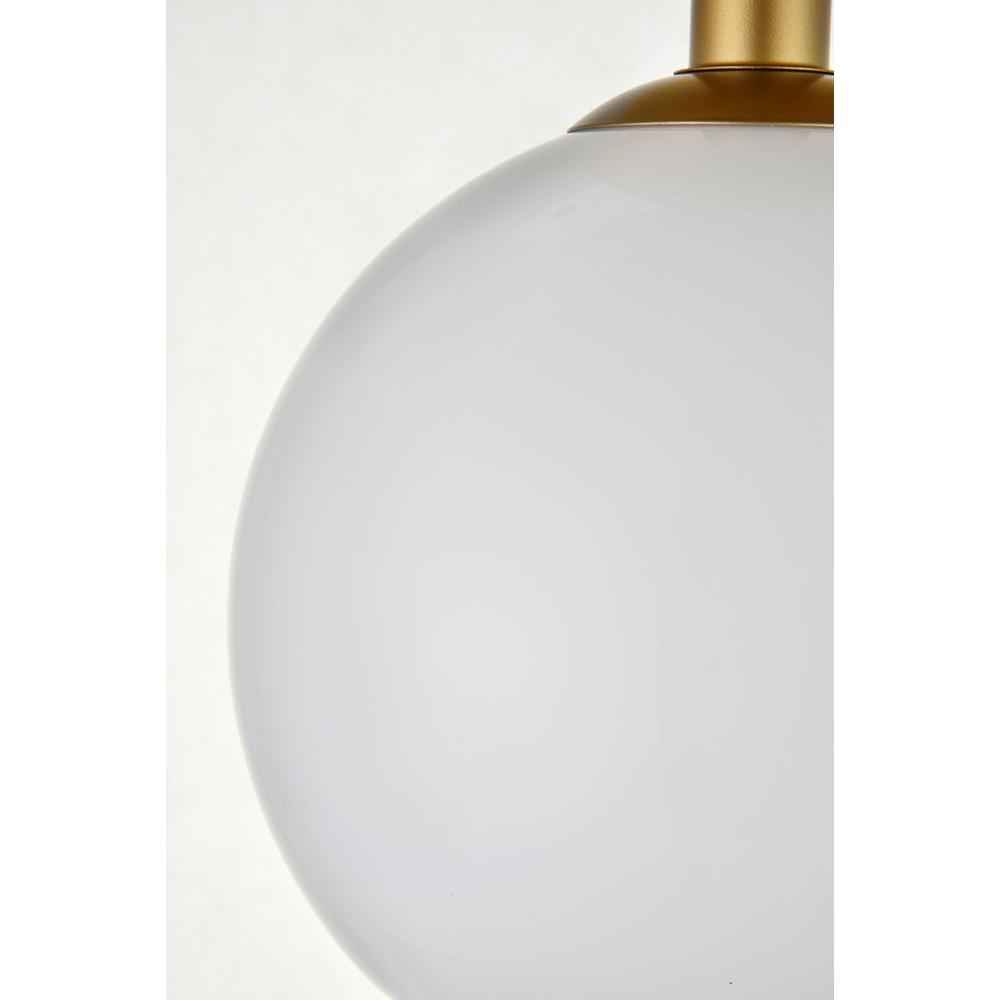 Baxter 1 Light Brass Flush Mount With Frosted White Glass. Picture 5