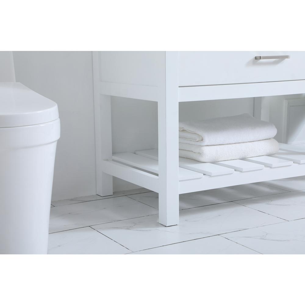 36 inch Single bathroom vanity in white with backsplash. Picture 6