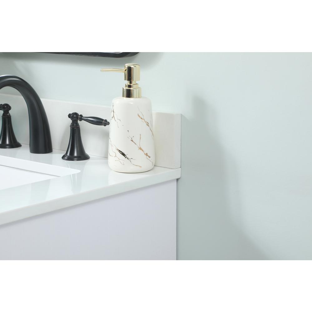 24 inch Single bathroom vanity in white with backsplash. Picture 8