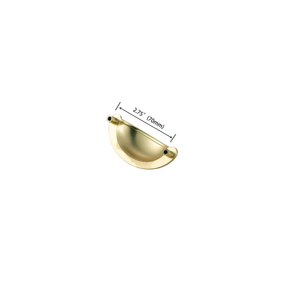 Claude 2-3/4" Center to Center Brushed Gold Cup Bar Pull Multipack (set of 10). Picture 4