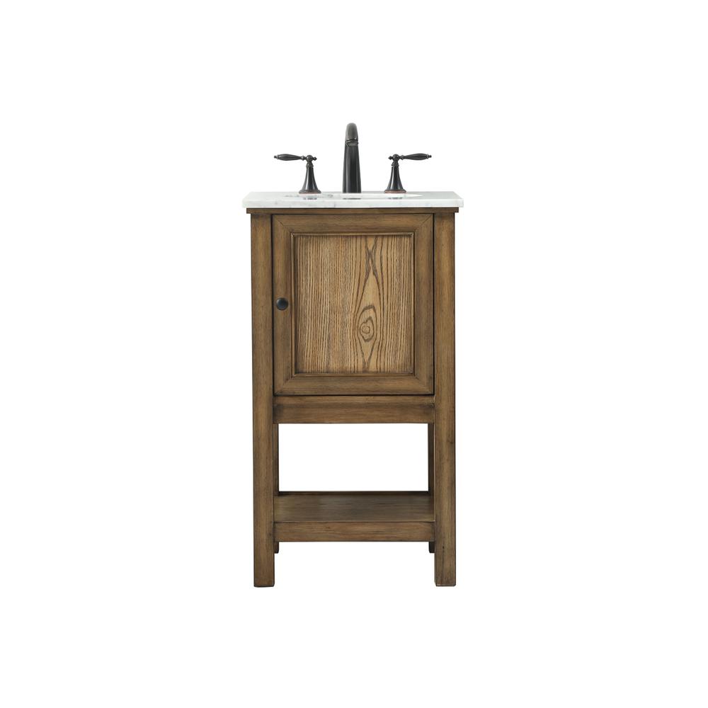 19 inch Single bathroom vanity in driftwood. Picture 1