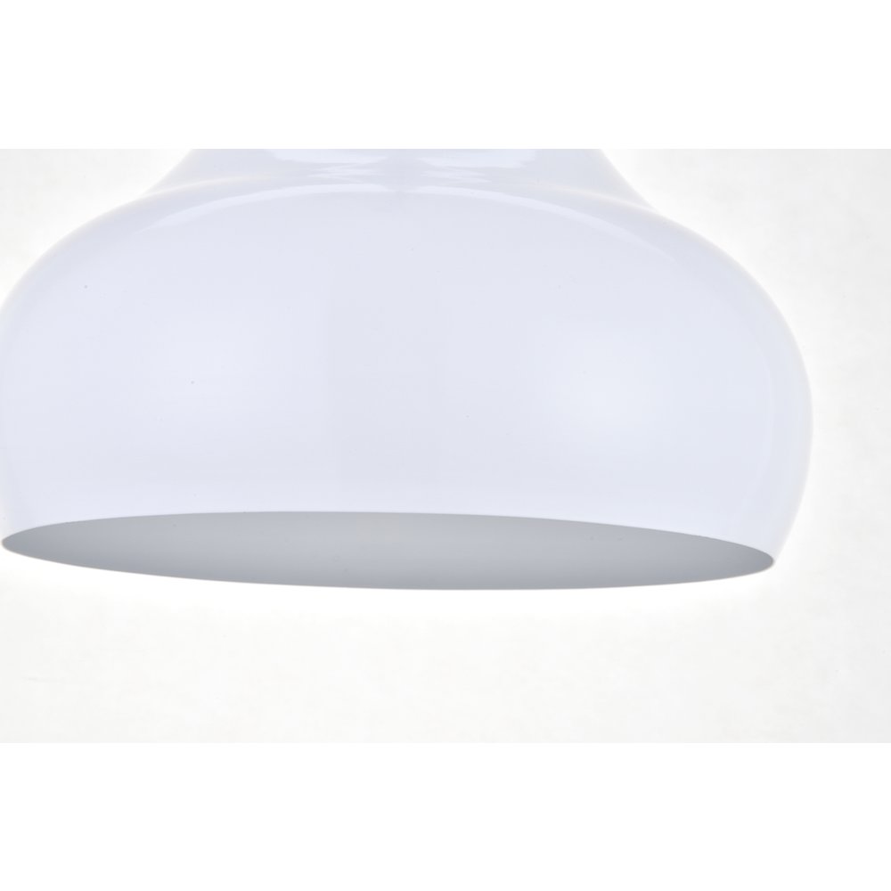 Circa 1 Light White Pendant. Picture 4