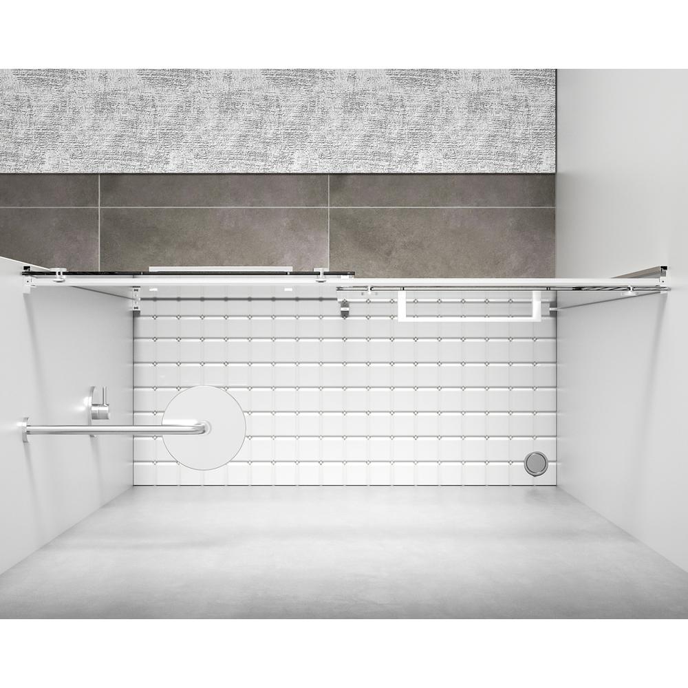 Semi-frameless shower door 48 x 76 Polished Chrome. Picture 4